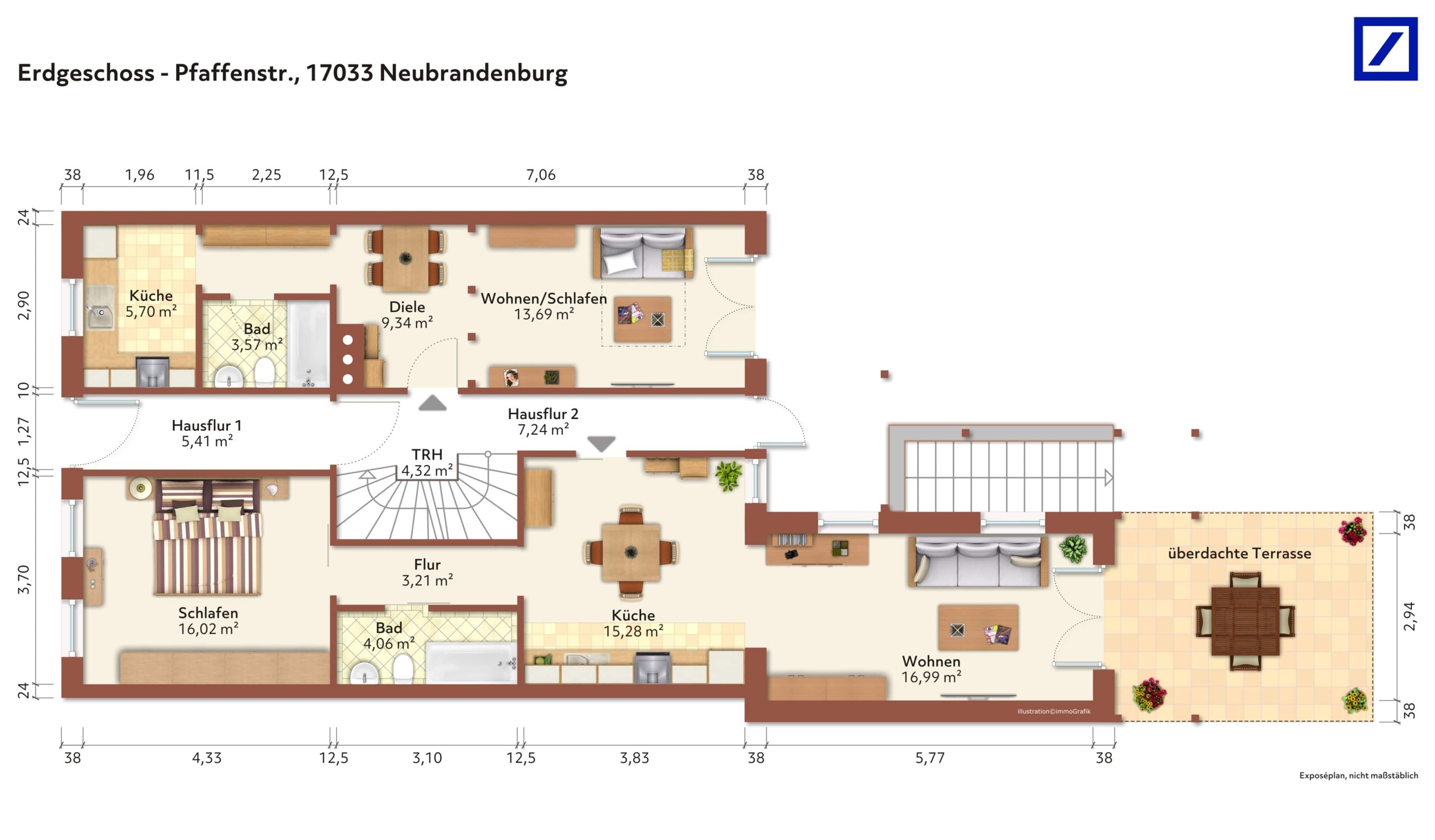 Wohnung zum Kauf provisionsfrei 249.000 € 3 Zimmer 92 m²<br/>Wohnfläche Innenstadt Neubrandenburg 17033