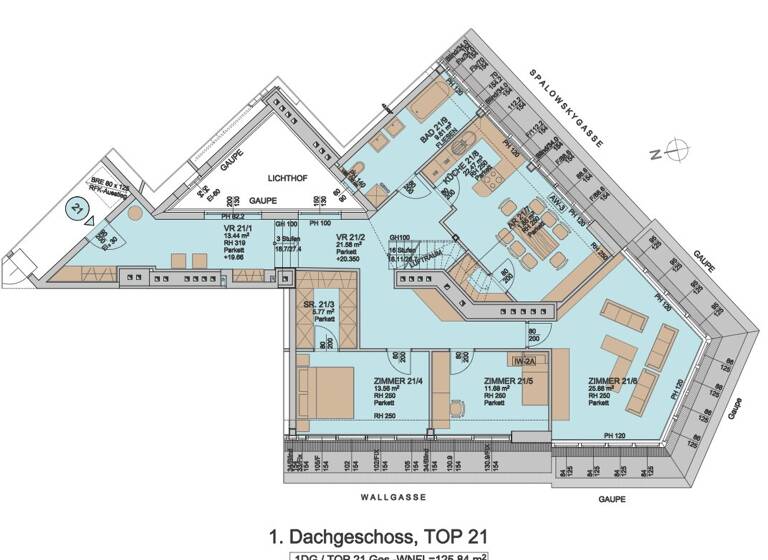 Wohnung zum Kauf 1.490.000 € 4 Zimmer 209 m² Wien 1060