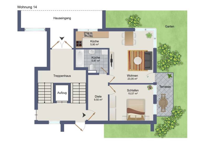 Wohnung zum Kauf 90.000 € 2 Zimmer 58,6 m² Saalfeld 07318