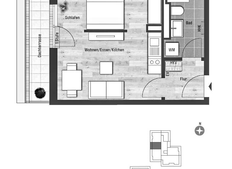 Studio zum Kauf provisionsfrei 499.000 € 1 Zimmer 36,3 m² 4. Geschoss Sendling-Westpark München / Sendling-Westpark 81369