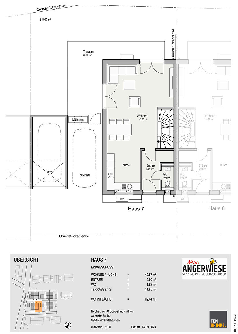 Doppelhaushälfte zum Kauf 1.145.000 € 5 Zimmer 143,5 m²<br/>Wohnfläche 218,1 m²<br/>Grundstück Wolfratshausen Wolfratshausen 82515