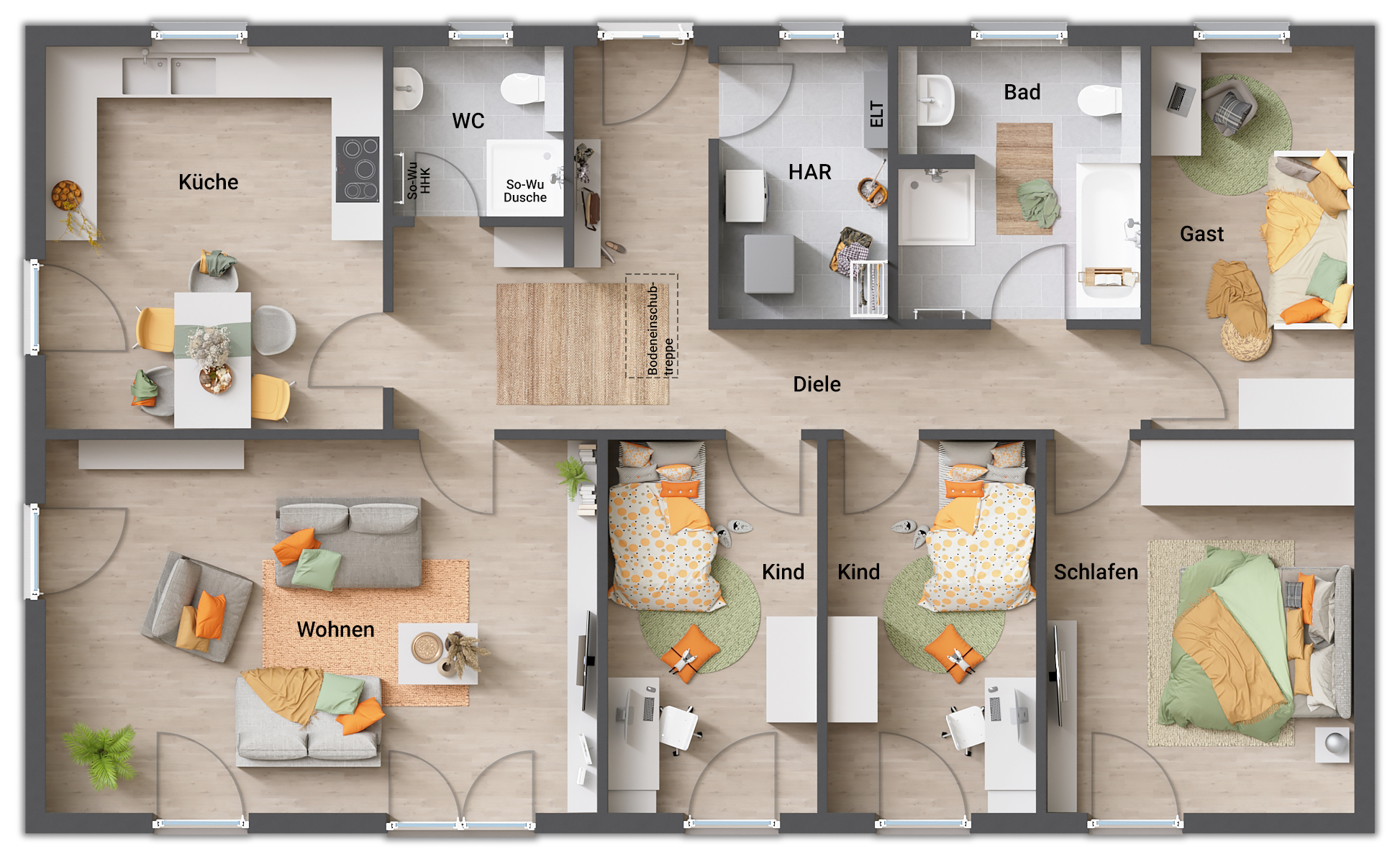 Bungalow zum Kauf provisionsfrei 254.550 € 6 Zimmer 130 m²<br/>Wohnfläche Große Barnte Einum Hildesheim 31135