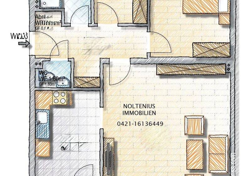 Wohnung zum Kauf 385.000 € 3 Zimmer 92 m² 4. Geschoss frei ab 01.06.2026 Gartenstadt Vahr Bremen 28329