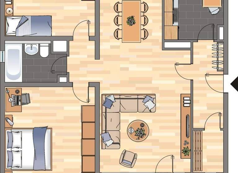 Wohnung zur Miete 509 € 3,5 Zimmer 67,1 m² EG frei ab 09.04.2026 Lessingstraße 14 Boele Hagen 58099