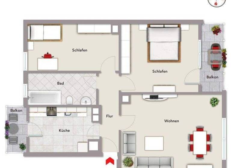 Wohnung zum Kauf 275.000 € 3 Zimmer 69 m² Gärten b Wöhrd Nürnberg 90489