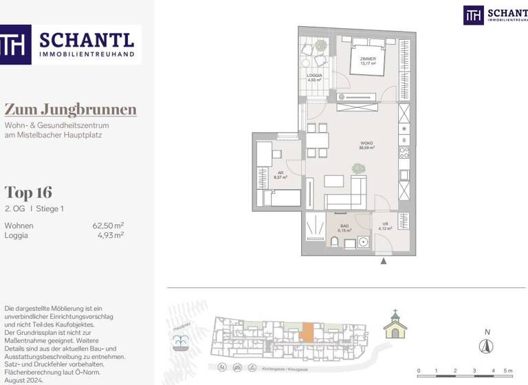 Wohnung zum Kauf - Erstbezug 233.000 € 3 Zimmer 62,5 m² 2. Geschoss Hauptplatz Mistelbach 2130