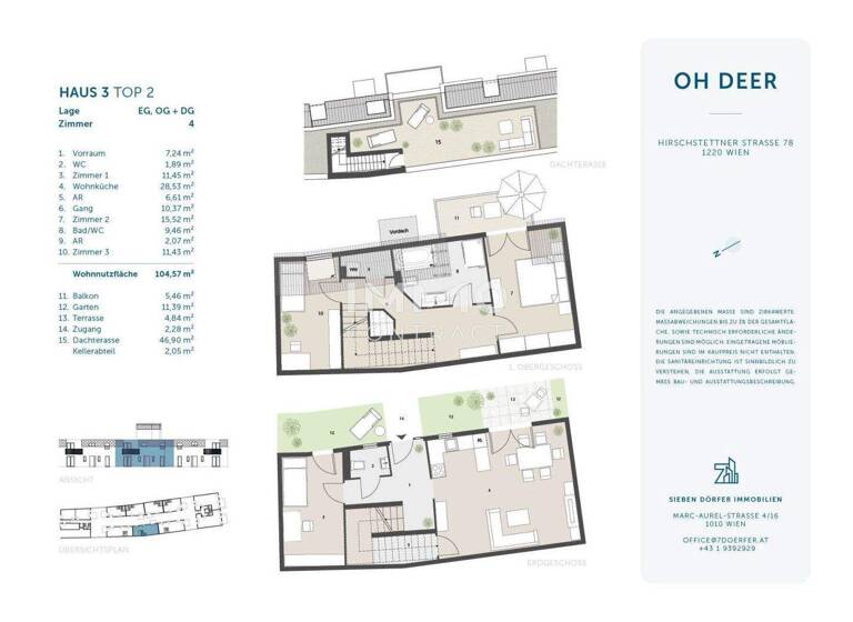 Haus zum Kauf - Erstbezug provisionsfrei 533.393 € 4 Zimmer 104,6 m² Wien 1220