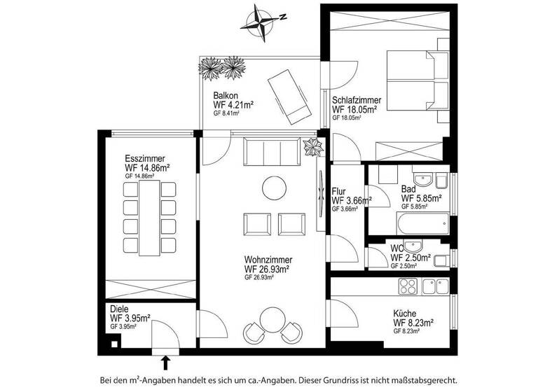 Wohnung zum Kauf 579.000 € 3 Zimmer 88,2 m² Thalk.Obersendl.-Forsten-Fürstenr.-Solln München 81479