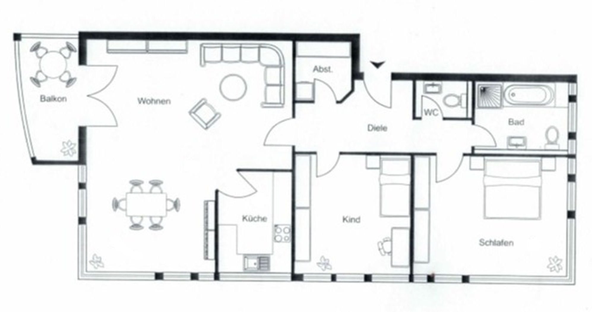 Wohnung zum Kauf 298.000 € 3 Zimmer 91 m²<br/>Wohnfläche 2.<br/>Geschoss Klotzsche (Königswald-Nord) Dresden 01109