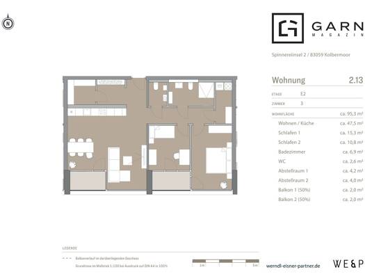Wohnung zur Miete - Erstbezug 1.950 € 3 Zimmer 95 m² 2. Geschoss frei ab 01.11.2026 Kolbermoor 83059