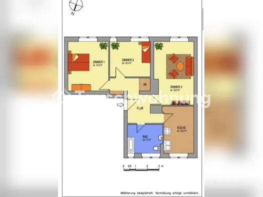 Wohnung zur Miete Tauschwohnung 679 € 3 Zimmer 70 m² 1. Geschoss Französisch Buchholz Pankow 13189