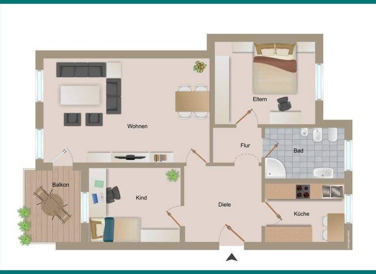 Wohnung zur Miete 850 € 3 Zimmer 81 m² 1. Geschoss Döse Cuxhaven / Döse 27476