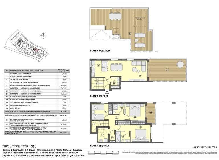 Penthouse zum Kauf - Erstbezug provisionsfrei 742.000 € 4 Zimmer 113 m² 3. Geschoss frei ab 01.04.2027 Canyamel 07589