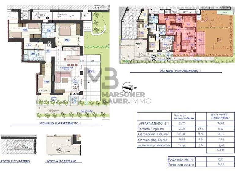 Wohnung zum Kauf 515.000 € 4 Zimmer 83,7 m² 1. Geschoss Burgstall 39014