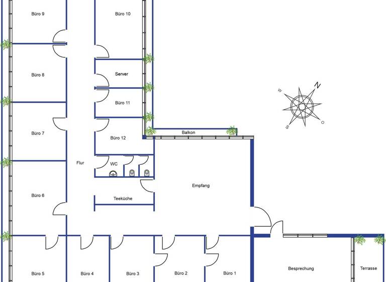 Bürofläche zur Miete 5.200 € 428 m² Bürofläche Böblingen 71032