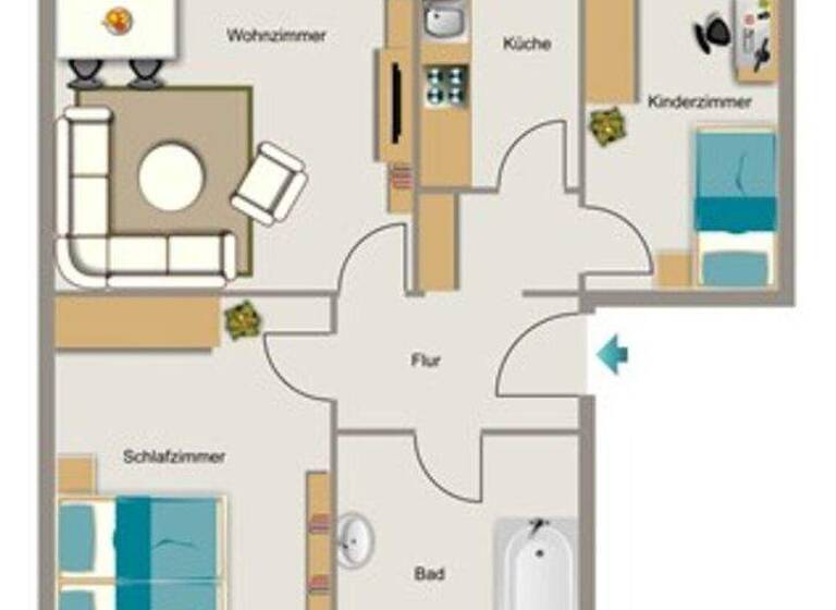 Wohnung zur Miete nur mit Wohnberechtigungsschein 298 € 3,5 Zimmer 62,4 m² 1. Geschoss Bachackerweg 109 Hamm Marl 45772