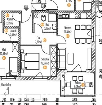 Wohnung zum Kauf provisionsfrei 295.000 € 2 Zimmer 53,9 m²<br/>Wohnfläche 2.<br/>Geschoss Gewerbestraße 15 Mettenheim-Hart Mettenheim 84562