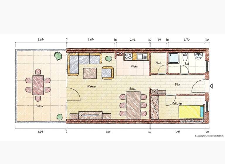 Terrassenwohnung zur Miete 1.100 € 2 Zimmer 64 m² Geschoss 1/3 frei ab 01.08.2026 Haffkrug Scharbeutz 23683