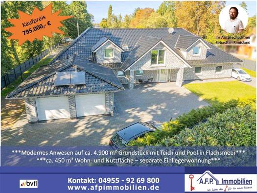 Einfamilienhaus zum Kauf 795.000 € 10 Zimmer 395 m² 4.900 m² Grundstück Flachsmeer Westoverledingen 26810