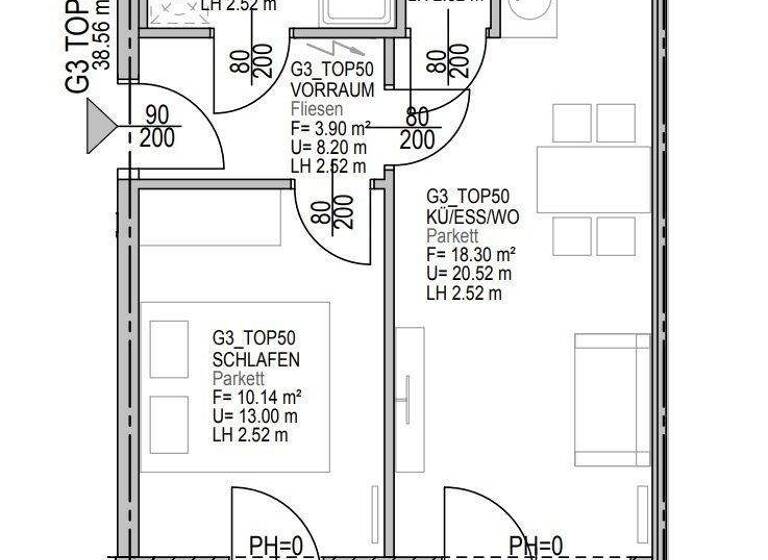 Wohnung zur Miete 453 € 2 Zimmer 38,6 m² 3. Geschoss Alte Poststraße 83-85 Lend Graz 8020