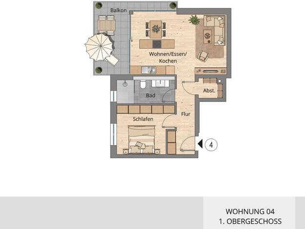 Wohnung zum Kauf - Neubau provisionsfrei 266.900 € 2 Zimmer 63,2 m² 1. Geschoss Rothenburger Str. 23 Creglingen Creglingen 97993
