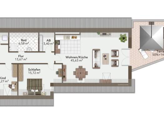 Penthouse zum Kauf 429.000 € 3 Zimmer 113 m² 3. Geschoss frei ab 01.01.2027 Untere Hauptstraße 12 Lustadt 67363