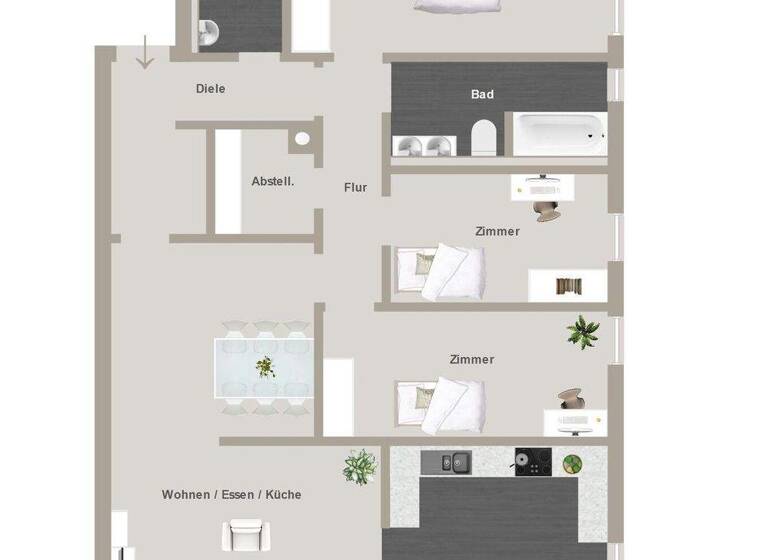 Wohnung zum Kauf 489.000 € 4 Zimmer 129 m² 4. Geschoss Isselstr. 7 Weststadt Braunschweig / Weststadt 38120