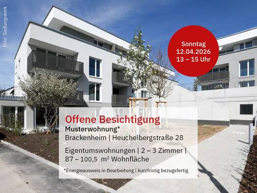Wohnung zum Kauf - Neubau provisionsfrei 499.000 € 3 Zimmer 87 m² 2. Geschoss Heuchelbergstraße 28 Brackenheim 74336