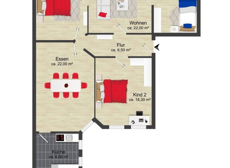 WG-Zimmer zur Miete 930 € 5 Zimmer 124 m² 2. Geschoss frei ab sofort Sternstraße 11 Altstadt Magdeburg / Altstadt 39104