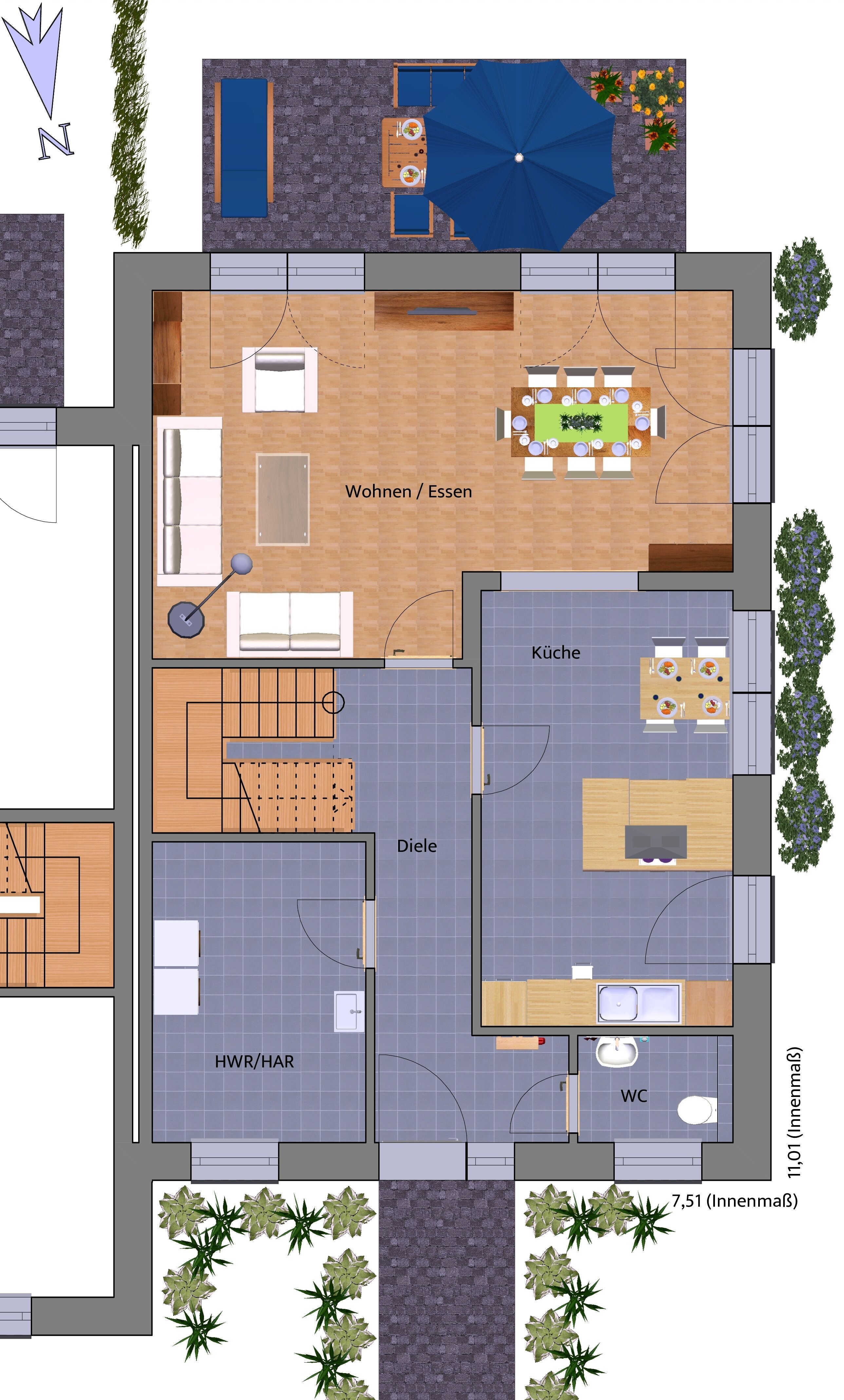 Doppelhaushälfte zum Kauf provisionsfrei 499.000 € 5 Zimmer 159 m²<br/>Wohnfläche 500 m²<br/>Grundstück Falkenweg 8 Riepen Bad Nenndorf 31542