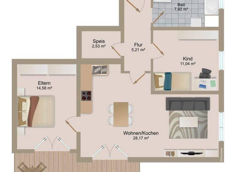 Wohnung zum Kauf 319.000 € 3 Zimmer 72 m² Deggendorf 94469