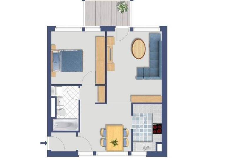 Wohnung zum Kauf provisionsfrei 219.000 € 2 Zimmer 55,7 m² 1. Geschoss Esslinger Straße 5/2 Echterdingen Leinfelden-Echterdin 70771