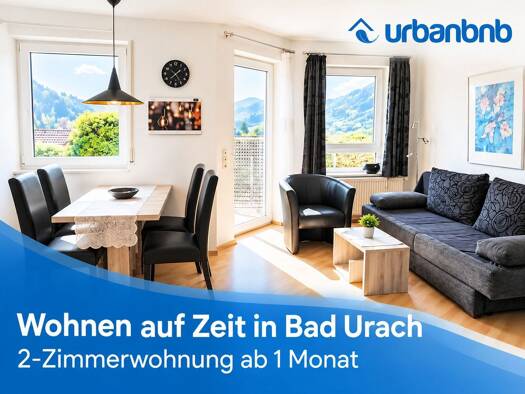 Wohnung zur Miete auf Zeit 830 € 2 Zimmer 45 m² frei ab 31.10.2026 Breitensteinstraße Bad Urach Bad Urach 72574
