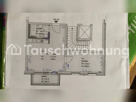 Wohnung zur Miete Tauschwohnung 600 € 2 Zimmer 48 m² Löbtau-Nord Ortsamtsbereich Cotta 01159