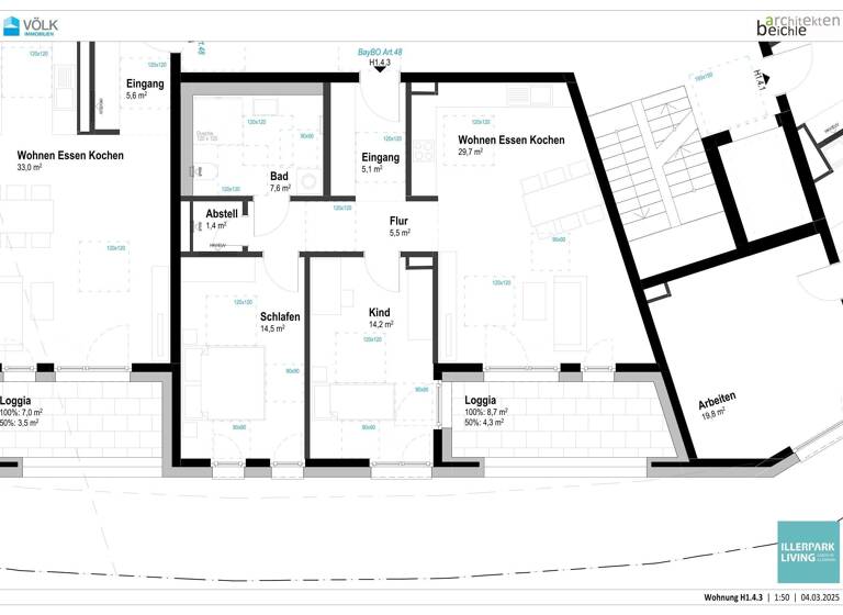 Wohnung zum Kauf provisionsfrei 497.915 € 3 Zimmer 82,3 m²<br/>Wohnfläche Ludwigsfeld Neu-Ulm 89231