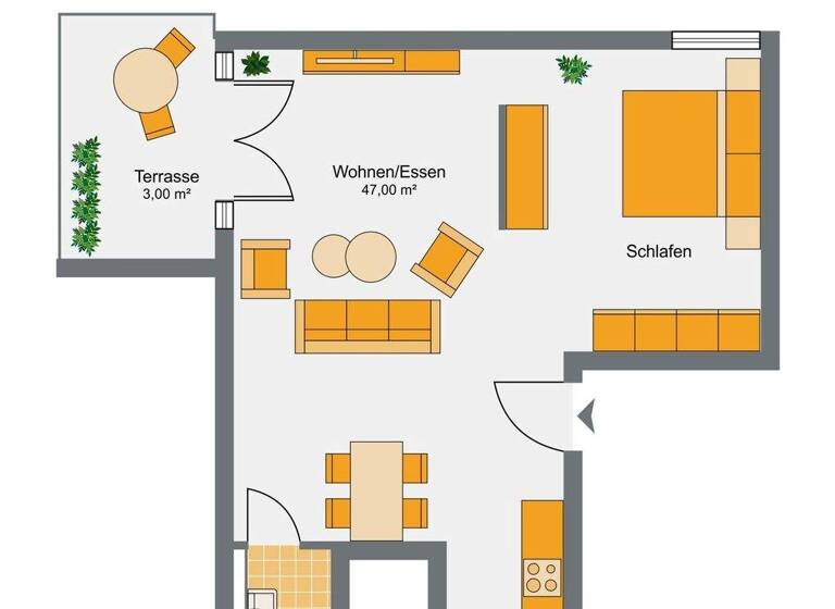 Wohnung zum Kauf 219.000 € 1,5 Zimmer 54 m² EG Hausen Dillingen an der Donau / Hausen 89407