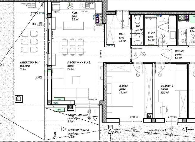 Wohnung zum Kauf 353.104 € 4 Zimmer 92 m² 3. Geschoss Cakovec