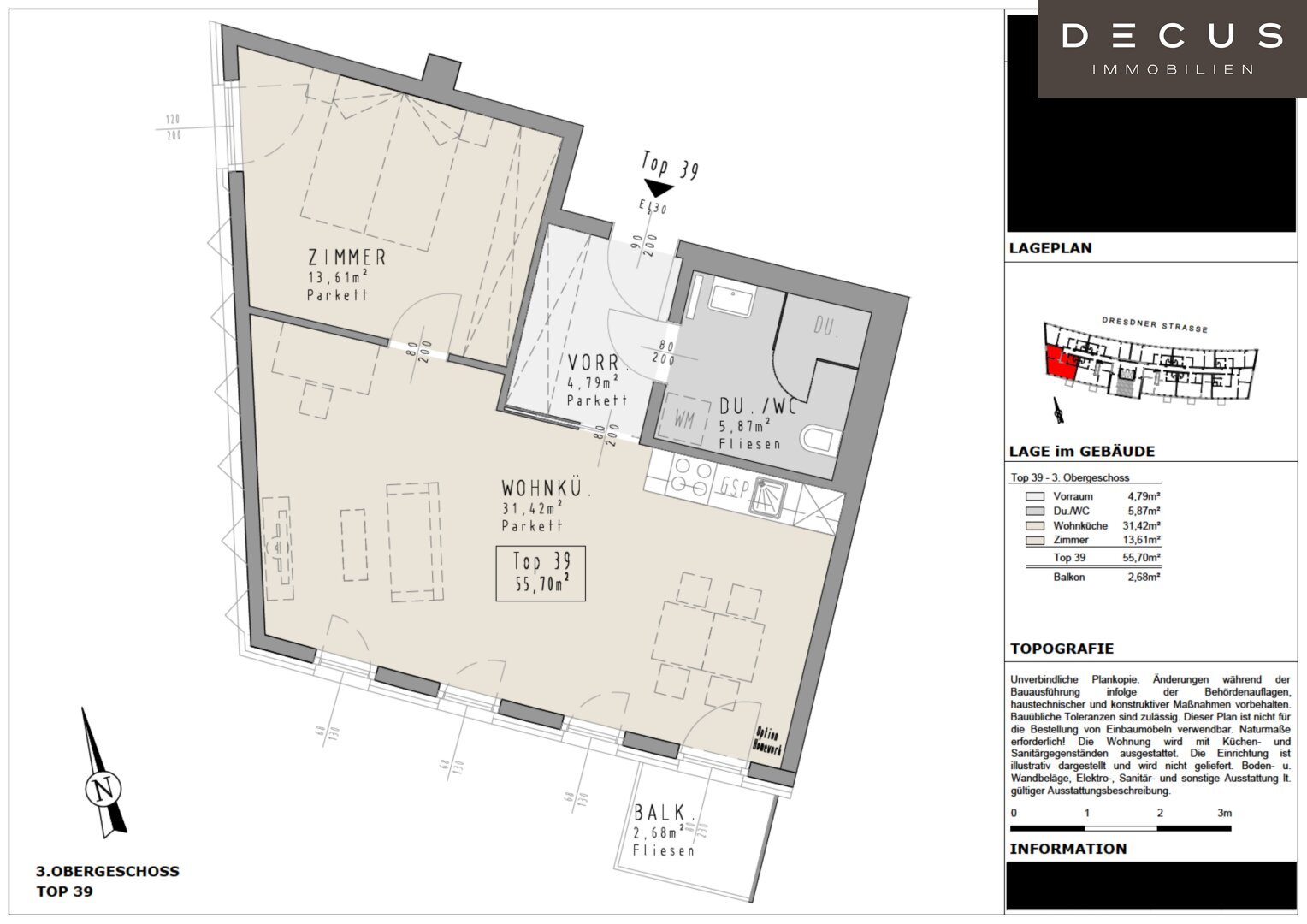 Wohnung zur Miete 802 € 2 Zimmer 55,7 m²<br/>Wohnfläche 3.<br/>Geschoss 15.02.2025<br/>Verfügbarkeit Wien 1200