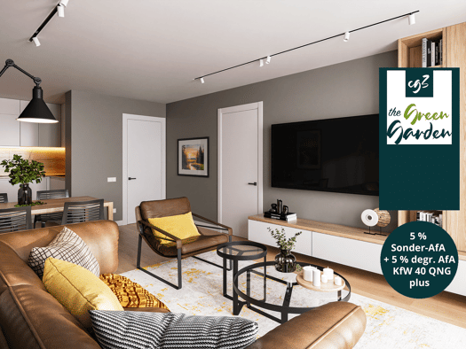 Terrassenwohnung zum Kauf - Neubau provisionsfrei 339.990 € 2 Zimmer 47,5 m² 4. Geschoss Czermaks Garten Zentrum-Ost Mitte 04103