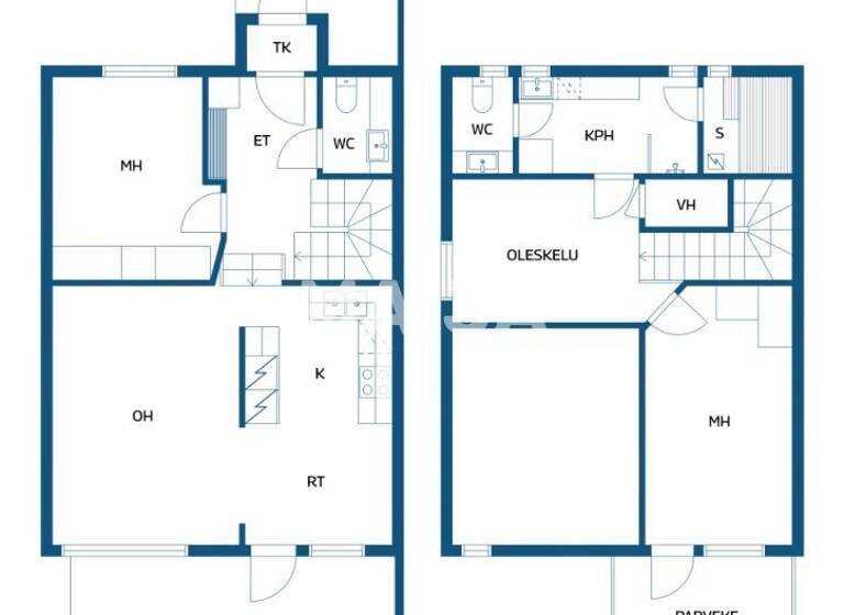 Reihenmittelhaus zum Kauf 179.000 € 4 Zimmer 89,5 m² 1.345 m² Grundstück Perkiöntie 2 Valkeakoski 37600