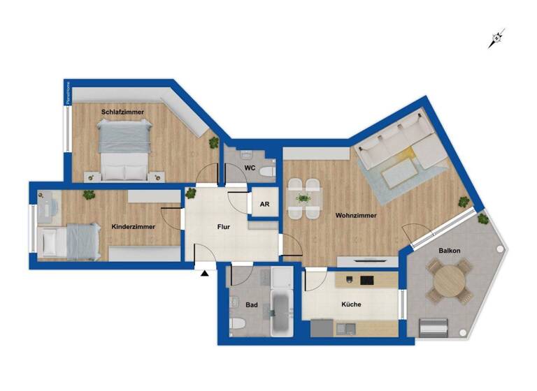 Wohnung zum Kauf 365.000 € 3 Zimmer 82 m² 1. Geschoss Röthenbach b Schweinau Nürnberg 90451