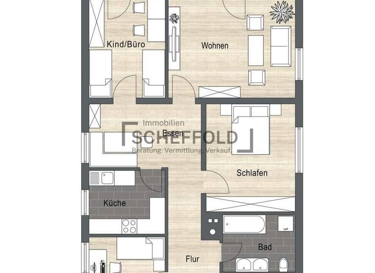 Wohnung zum Kauf 274.000 € 4,5 Zimmer 98,9 m² 1. Geschoss Ochsenhausen 88416