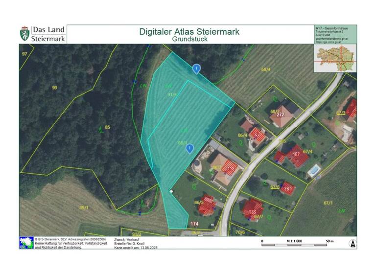 Grundstück zum Kauf 229.000 € 4.639 m² Grundstück Sankt Oswald bei Plankenwarth 8113