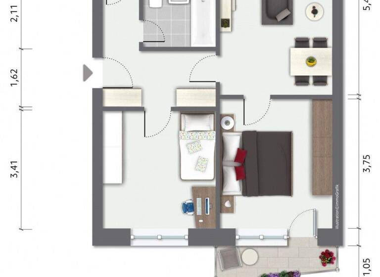 Wohnung zur Miete 454 € 3 Zimmer 60 m² 2. Geschoss Heinrichstraße 35 Innenstadt Gera 07545