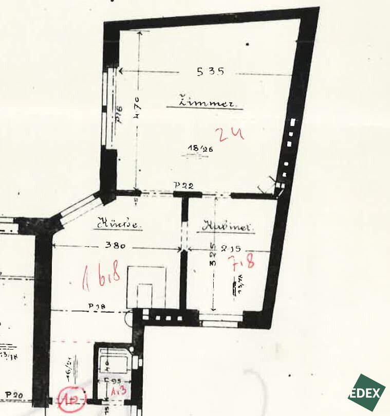 Wohnung zur Miete 588 € 1,5 Zimmer 49,8 m²<br/>Wohnfläche 3.<br/>Geschoss Wien 1180