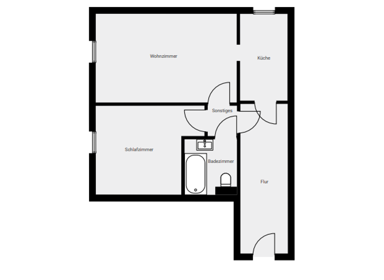 Wohnung zur Miete 280 € 2 Zimmer 48,1 m² 2. Geschoss frei ab sofort Antonshöhe Breitenbrunn/Erzgebirge 08359