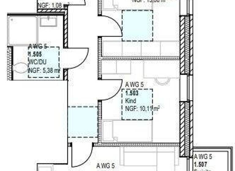 Wohnung zur Miete - Erstbezug 403 € 3 Zimmer 61 m² 1. Geschoss frei ab 01.06.2026 Büren Lotte 49504