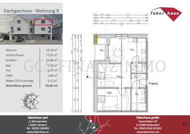 Wohnung zum Kauf 235.000 € 2 Zimmer 59,5 m² Kordel 54306