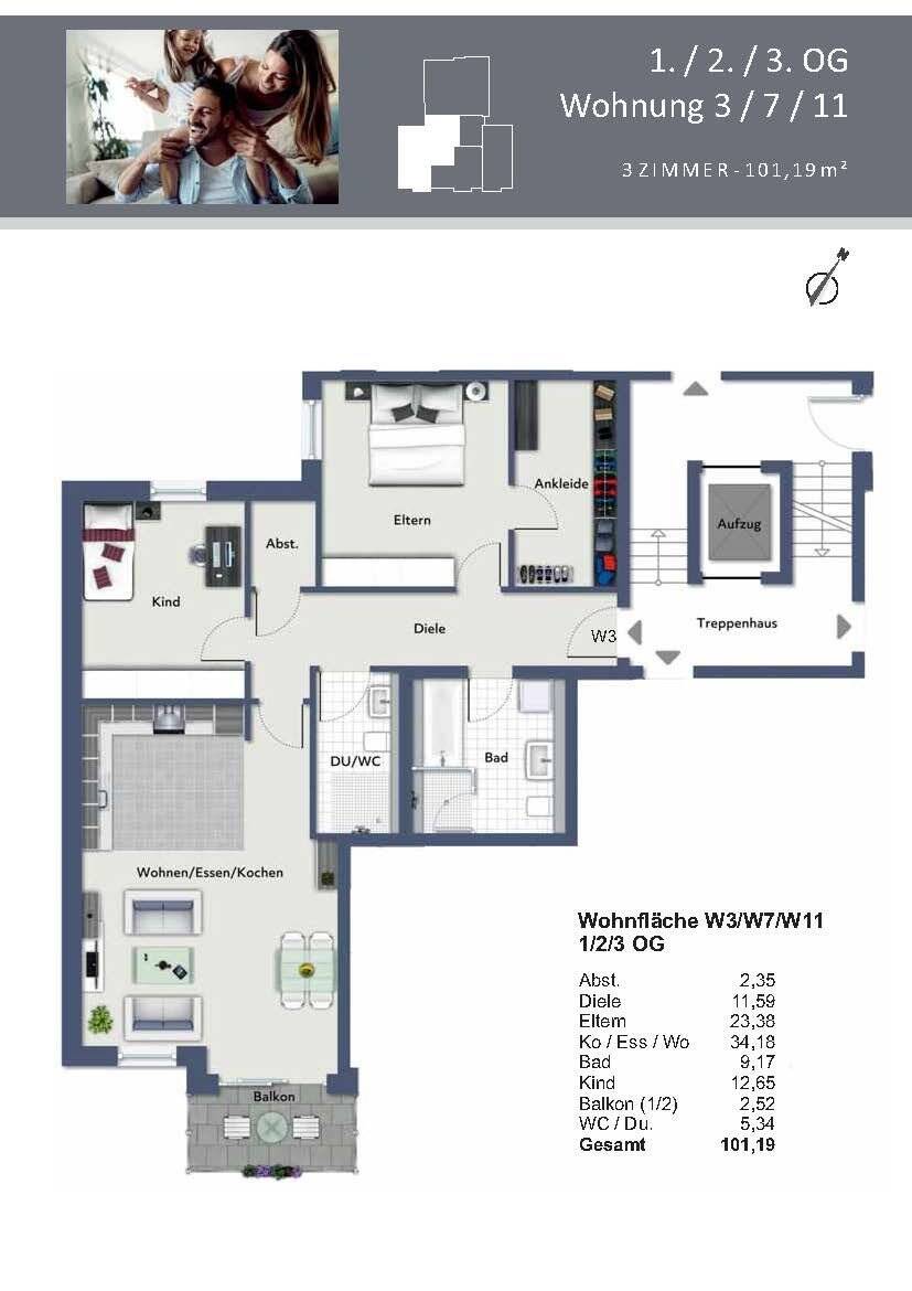 Wohnung zum Kauf 637.000 € 3 Zimmer 101,2 m²<br/>Wohnfläche St Jobst Nürnberg 90491