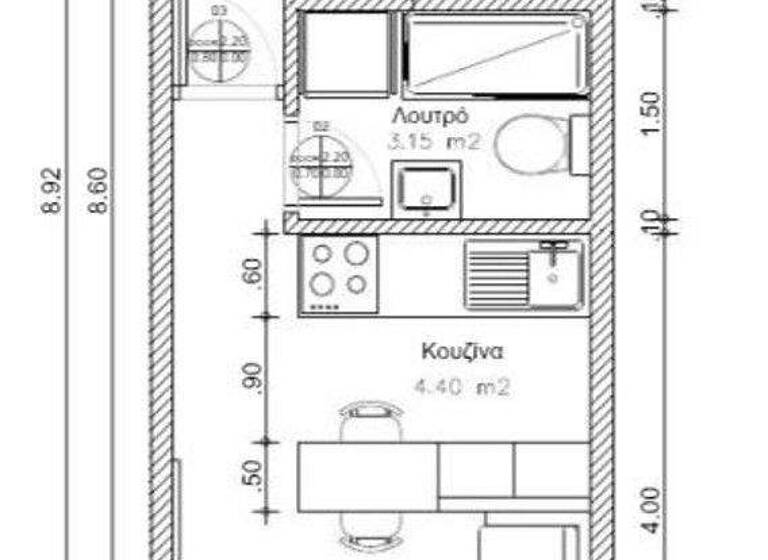 Reihenendhaus zum Kauf - Erstbezug 75.000 € 2 Zimmer 30 m² frei ab 31.08.2026 Kefalas 73008